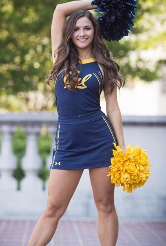 Kristen McNamara in her cheerleader outfit